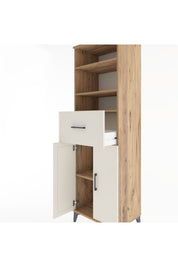 Hyperion Dolap 4 Raflı Tek Çekmeceli 2 Kapaklı 60x44x195 Çam-Aytaşı