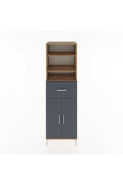 Hyperion Dolap 4 Raflı Tek Çekmeceli 2 Kapaklı 60x44x195 Çam-Antrasit