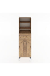 Hyperion Dolap 4 Raflı Tek Çekmeceli 2 Kapaklı 60x44x195 Çam-Çam