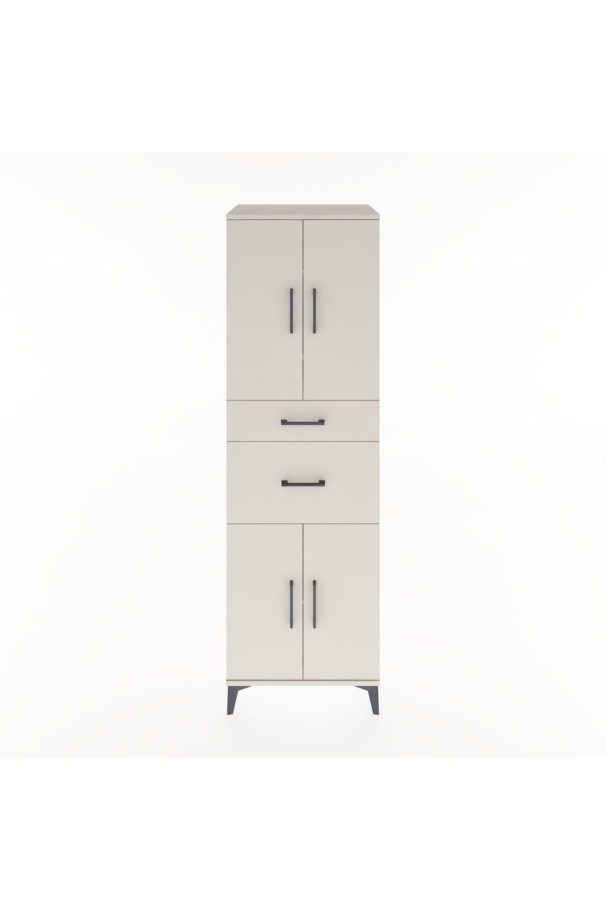 Hyperion Dolap 4 Raflı 2 Çekmeceli 4 Kapaklı 60x44x195 Aytaşı-Aytaşı