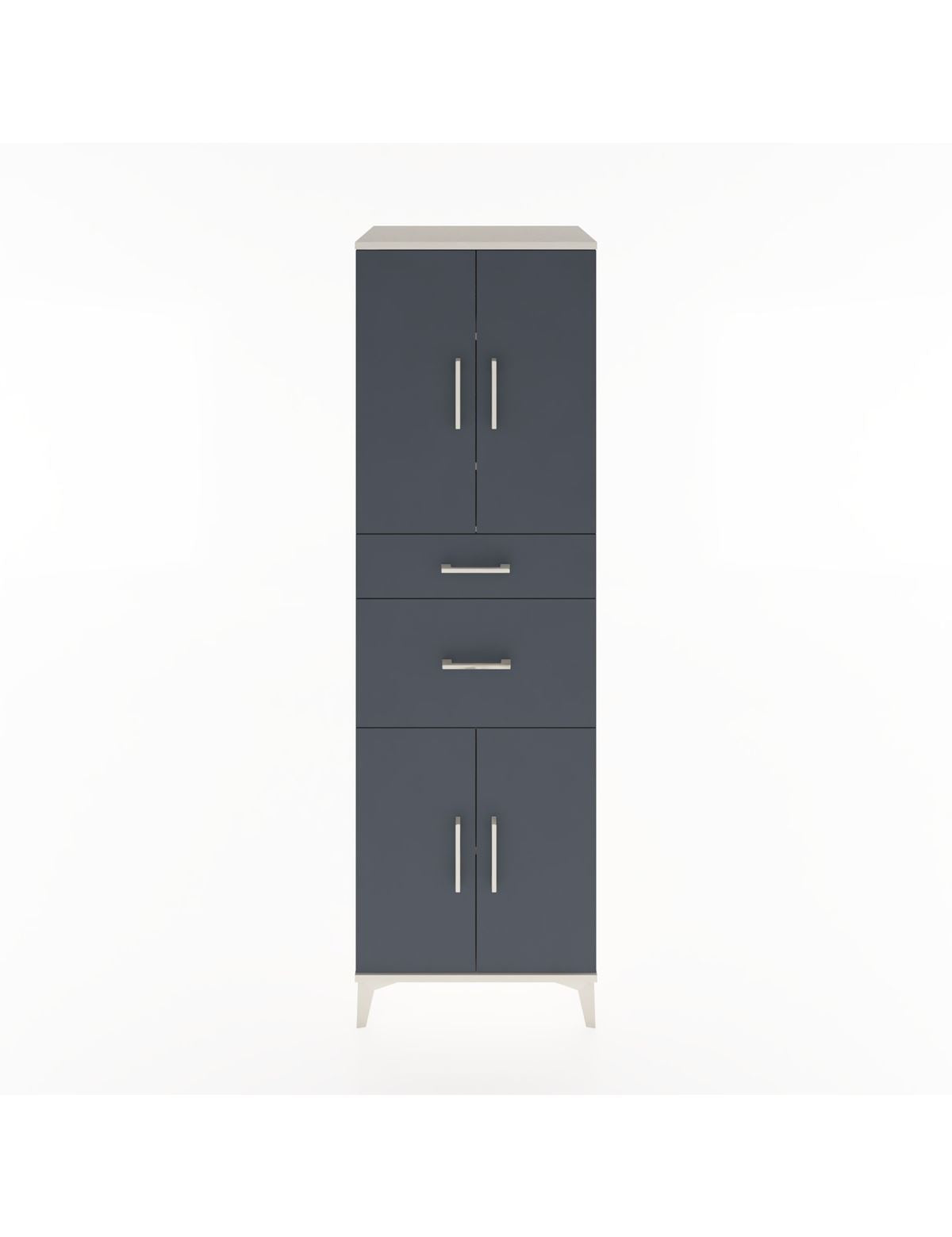 Hyperion Dolap 4 Raflı 2 Çekmeceli 4 Kapaklı 60x44x195 Aytaşı-Antrasit