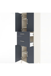 Hyperion Dolap 4 Raflı 2 Çekmeceli 4 Kapaklı 60x44x195 Aytaşı-Antrasit
