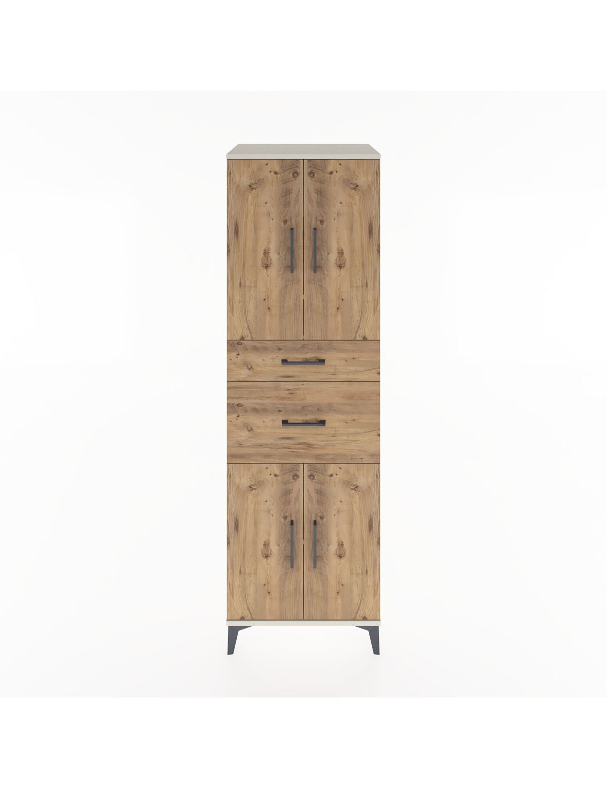 Hyperion Dolap 4 Raflı 2 Çekmeceli 4 Kapaklı 60x44x195 Aytaşı-Çam