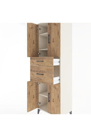 Hyperion Dolap 4 Raflı 2 Çekmeceli 4 Kapaklı 60x44x195 Aytaşı-Çam
