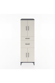 Hyperion Dolap 4 Raflı 2 Çekmeceli 4 Kapaklı 60x44x195 Antrasit-Aytaşı