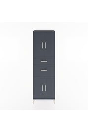 Hyperion Dolap 4 Raflı 2 Çekmeceli 4 Kapaklı 60x44x195 Antrasit-Antrasit
