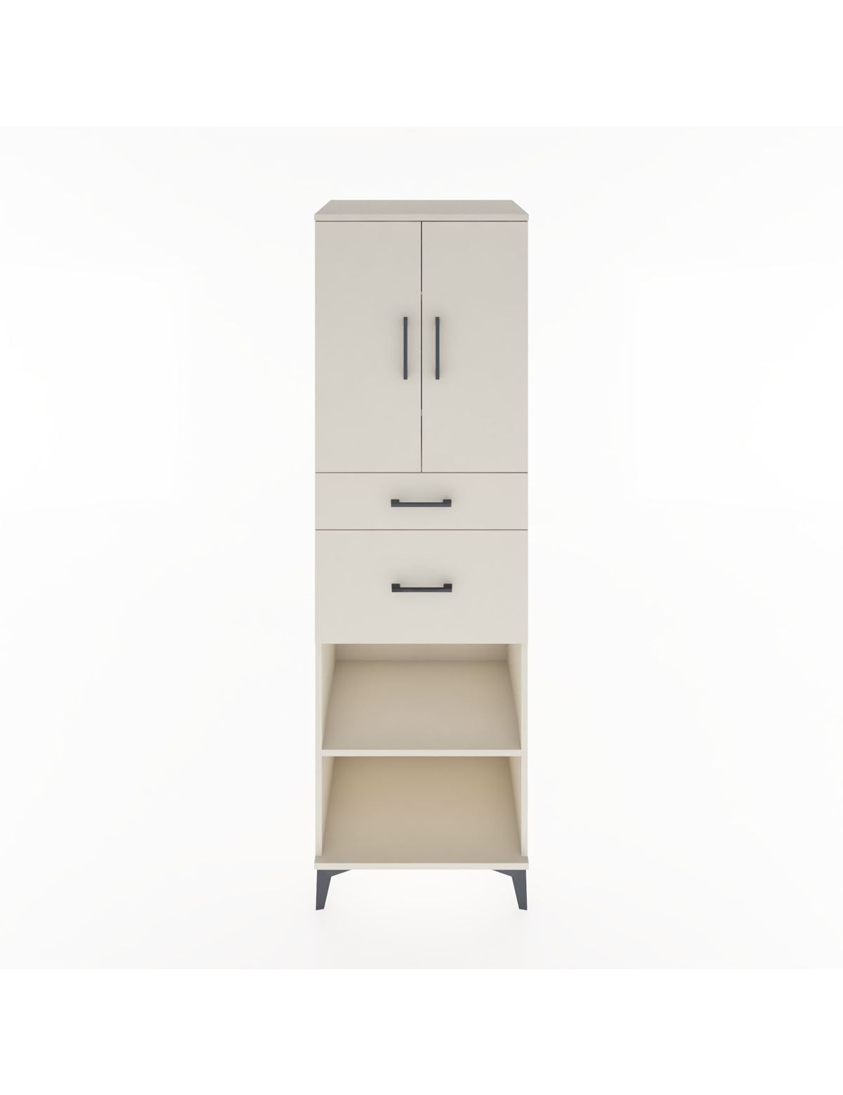 Hyperion Dolap 4 Raflı 2 Çekmeceli 2 Kapaklı 60x44x195 Aytaşı-Aytaşı