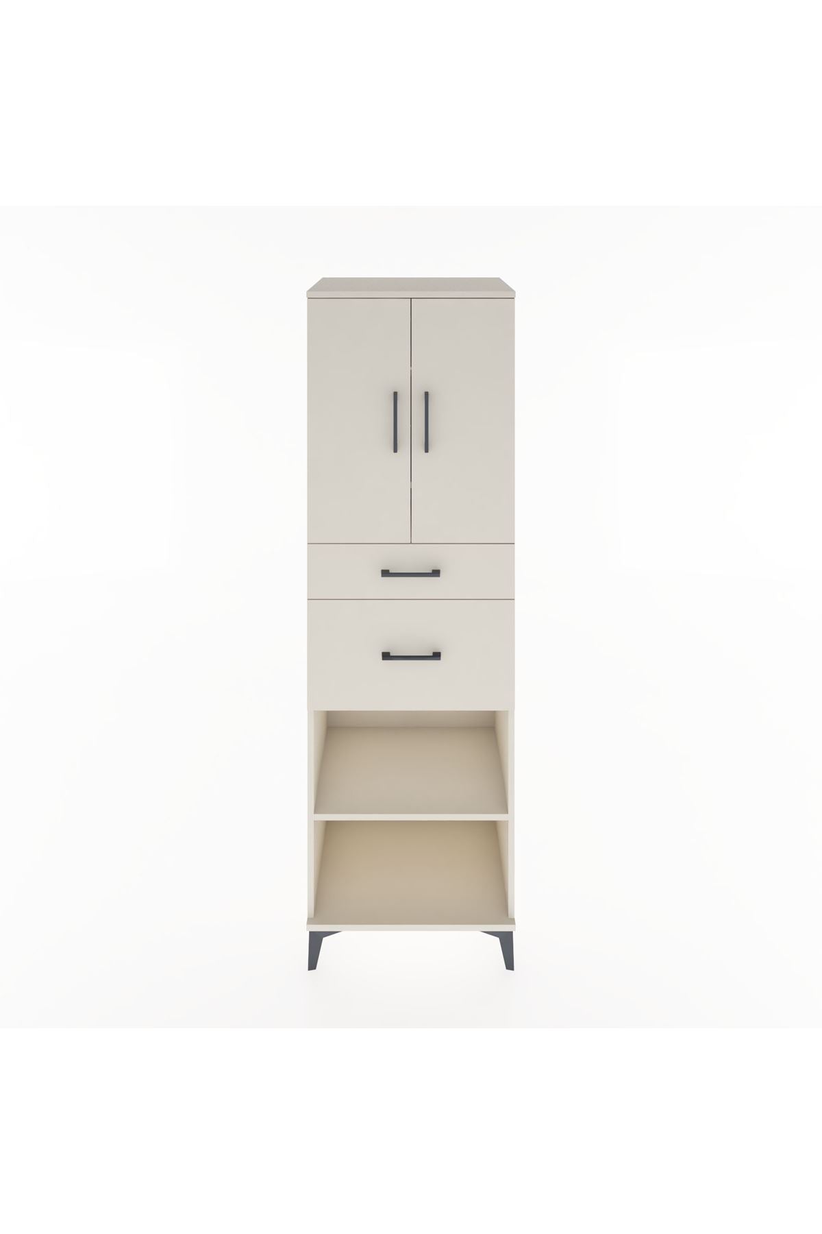 Hyperion Dolap 4 Raflı 2 Çekmeceli 2 Kapaklı 60x44x195 Aytaşı-Aytaşı