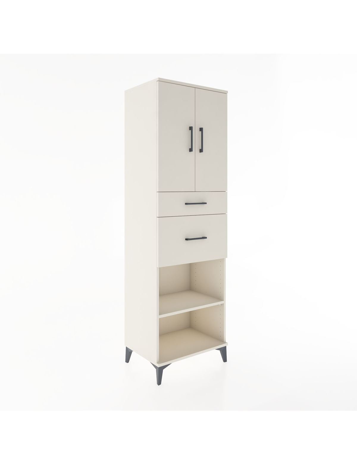 Hyperion Dolap 4 Raflı 2 Çekmeceli 2 Kapaklı 60x44x195 Aytaşı-Aytaşı