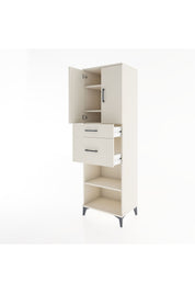 Hyperion Dolap 4 Raflı 2 Çekmeceli 2 Kapaklı 60x44x195 Aytaşı-Aytaşı