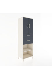 Hyperion Dolap 4 Raflı 2 Çekmeceli 2 Kapaklı 60x44x195 Aytaşı-Antrasit
