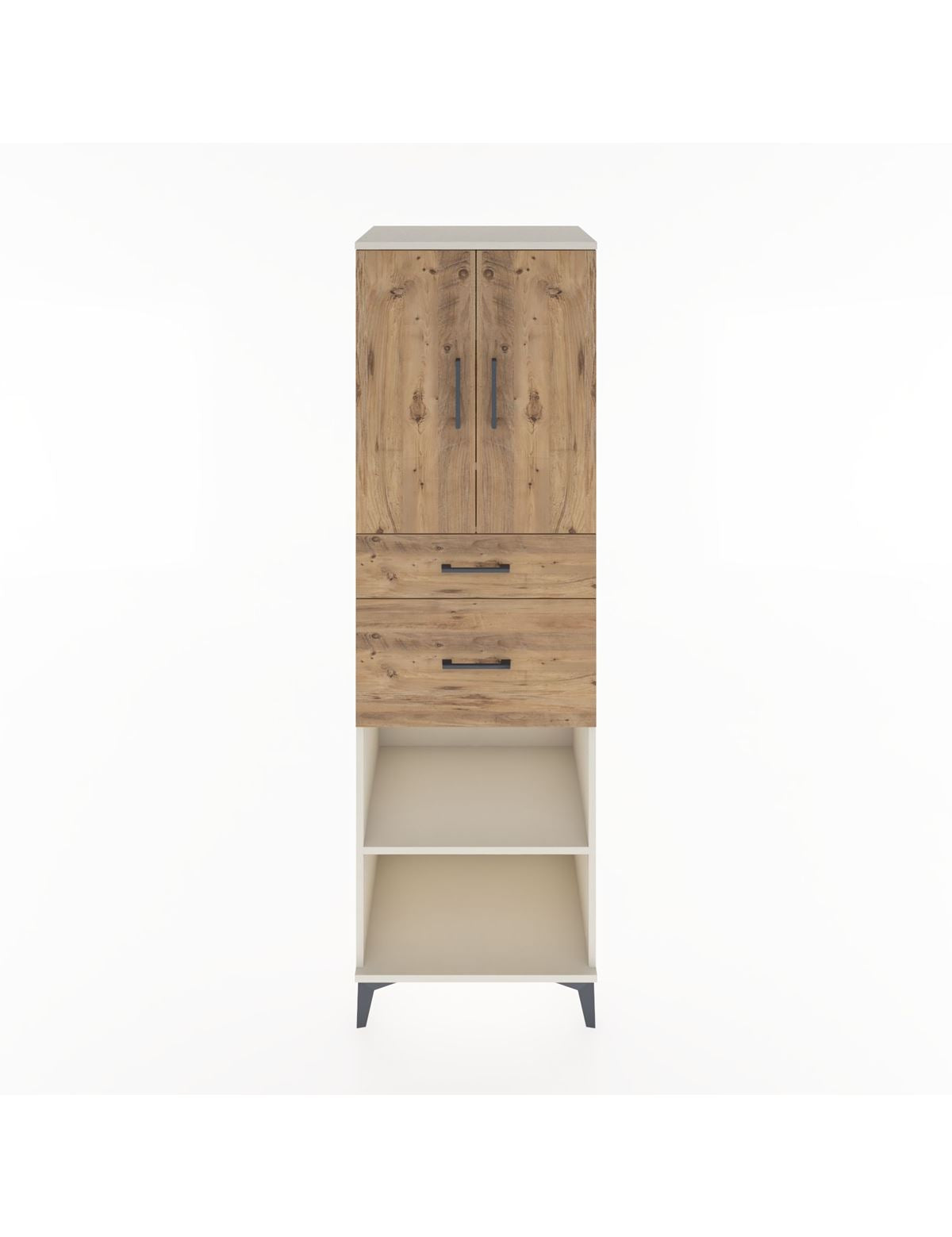 Hyperion Dolap 4 Raflı 2 Çekmeceli 2 Kapaklı 60x44x195 Aytaşı-Çam