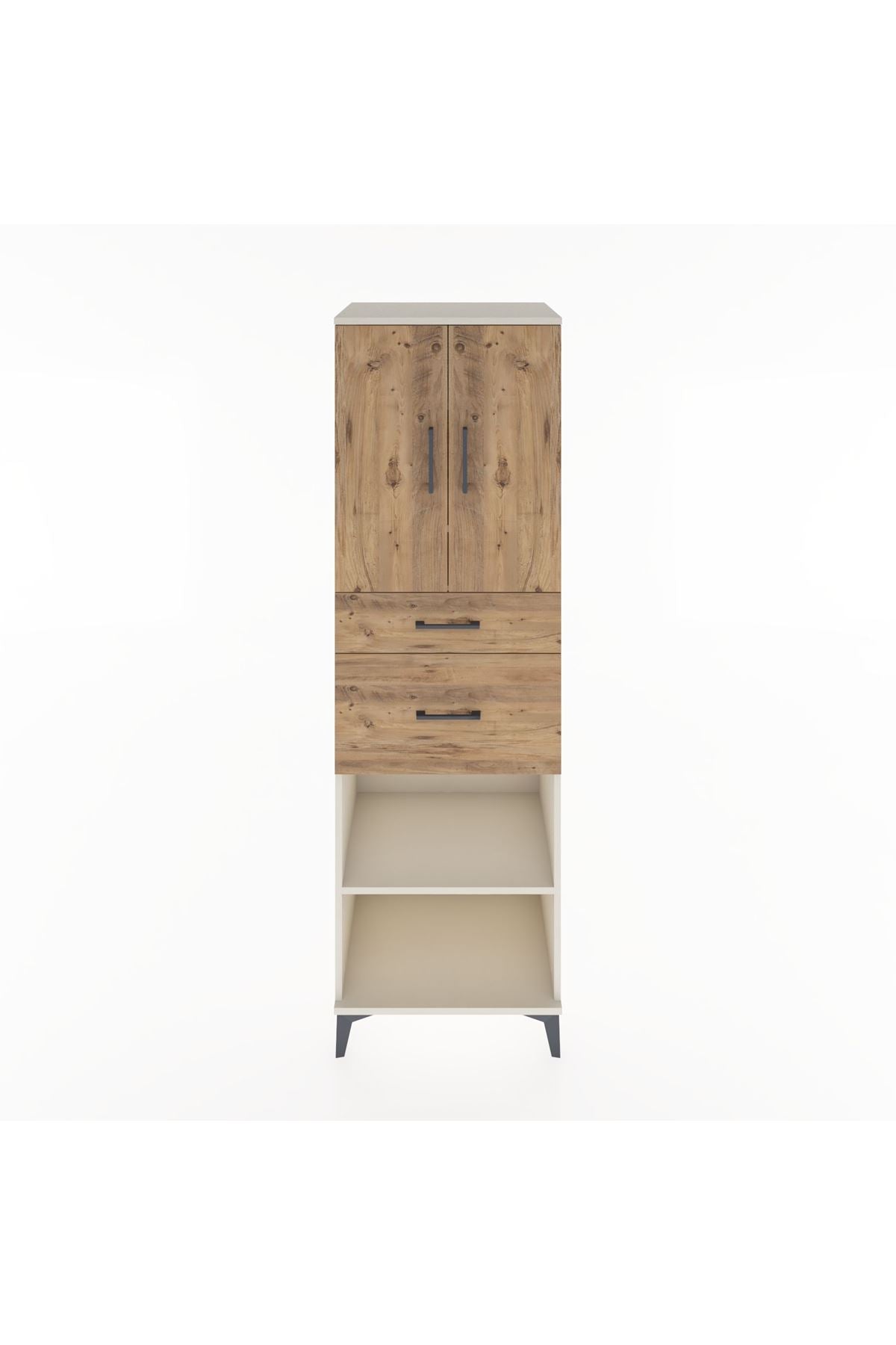 Hyperion Dolap 4 Raflı 2 Çekmeceli 2 Kapaklı 60x44x195 Aytaşı-Çam