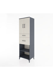 Hyperion Dolap 4 Raflı 2 Çekmeceli 2 Kapaklı 60x44x195 Antrasit-Aytaşı