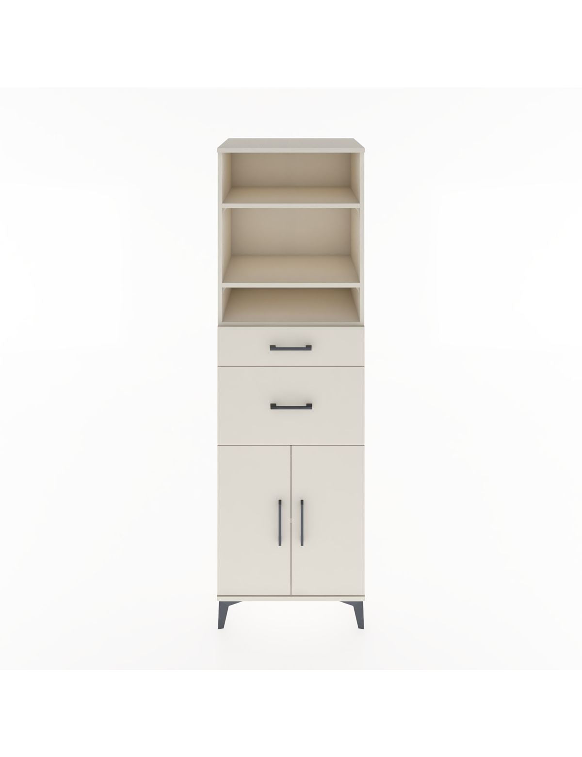 Hyperion Dolap 4 Raflı 2 Çekmeceli 2 Kapaklı 60x44x195 Aytaşı-Aytaşı