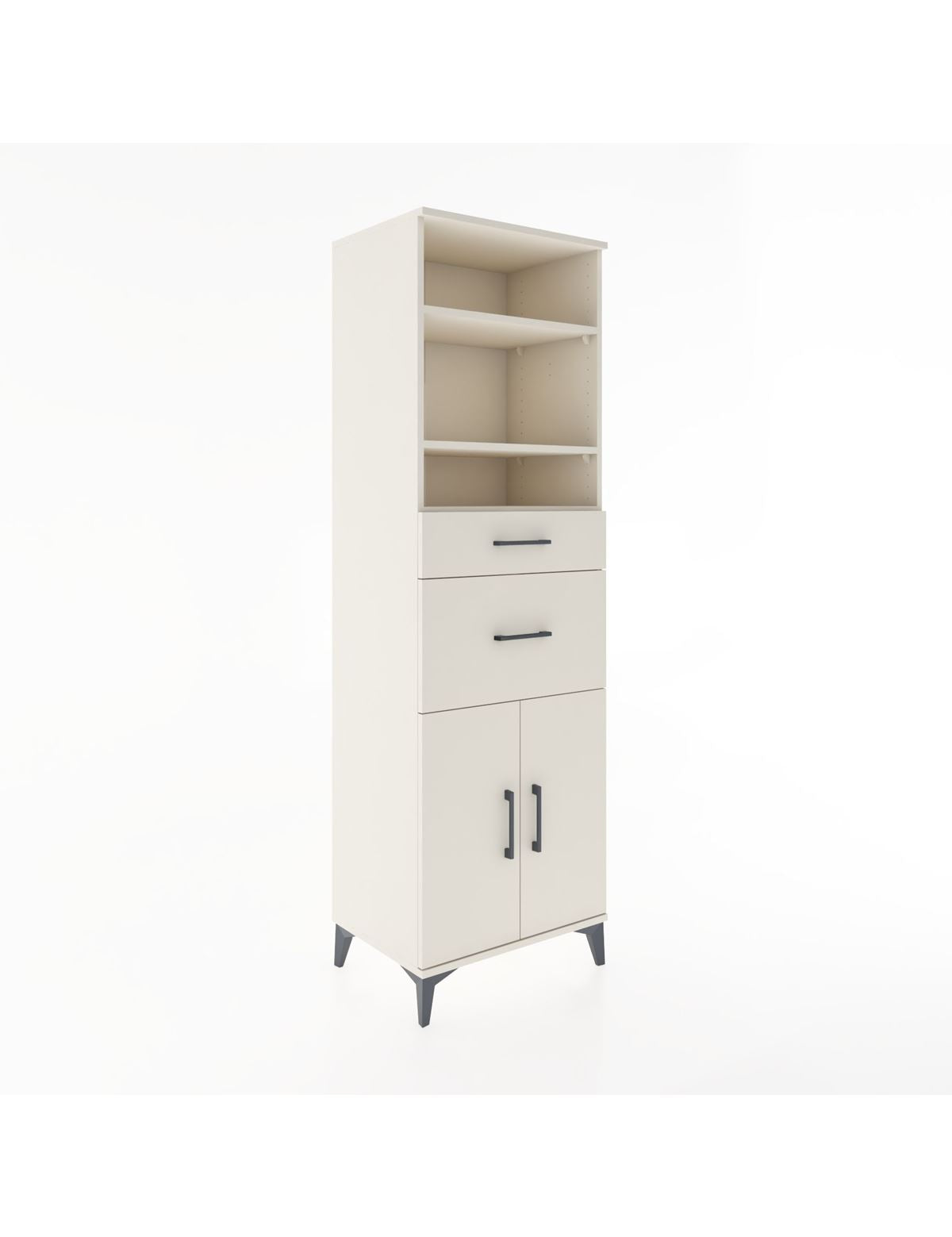 Hyperion Dolap 4 Raflı 2 Çekmeceli 2 Kapaklı 60x44x195 Aytaşı-Aytaşı