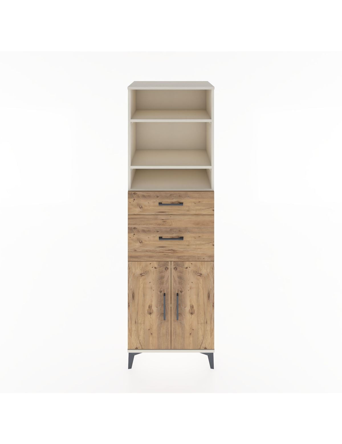 Hyperion Dolap 4 Raflı 2 Çekmeceli 2 Kapaklı 60x44x195 Aytaşı-Çam