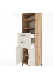 Hyperion Dolap 4 Raflı 2 Çekmeceli 2 Kapaklı 60x44x195 Çam-Aytaşı
