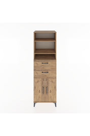 Hyperion Dolap 4 Raflı 2 Çekmeceli 2 Kapaklı 60x44x195 Çam-Çam