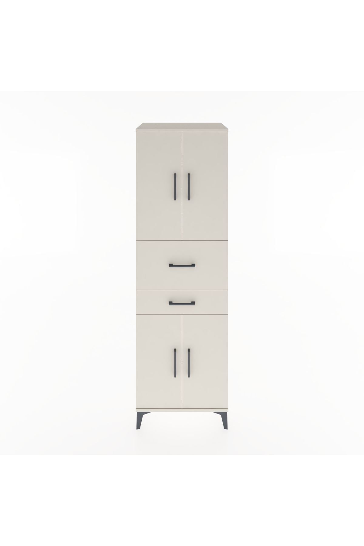 Hyperion Dolap 4 Raflı 2 Çekmeceli 4 Kapaklı 60x44x195 Aytaşı-Aytaşı