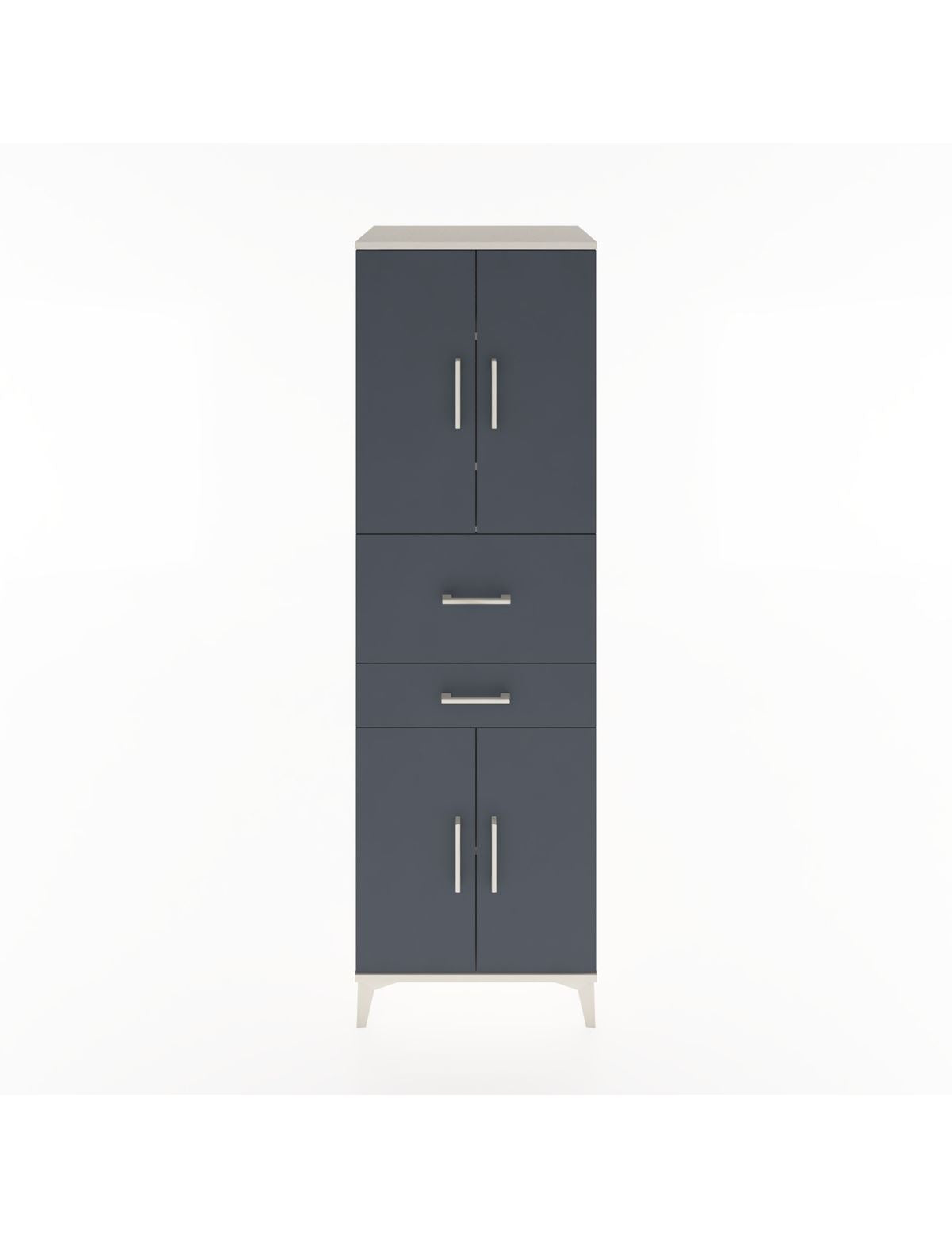 Hyperion Dolap 4 Raflı 2 Çekmeceli 4 Kapaklı 60x44x195 Aytaşı-Antrasit