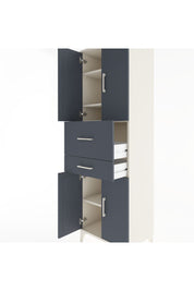 Hyperion Dolap 4 Raflı 2 Çekmeceli 4 Kapaklı 60x44x195 Aytaşı-Antrasit