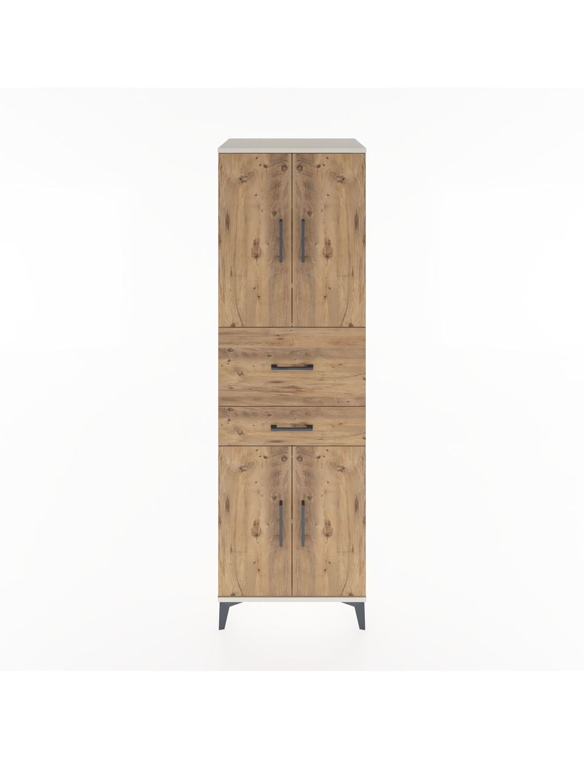 Hyperion Dolap 4 Raflı 2 Çekmeceli 4 Kapaklı 60x44x195 Aytaşı-Çam