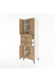 Hyperion Dolap 4 Raflı 2 Çekmeceli 4 Kapaklı 60x44x195 Aytaşı-Çam