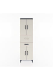 Hyperion Dolap 4 Raflı 2 Çekmeceli 4 Kapaklı 60x44x195 Antrasit-Aytaşı