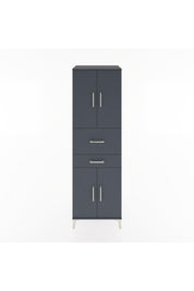 Hyperion Dolap 4 Raflı 2 Çekmeceli 4 Kapaklı 60x44x195 Antrasit-Antrasit