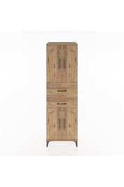 Hyperion Dolap 4 Raflı 2 Çekmeceli 4 Kapaklı 60x44x195 Çam-Çam