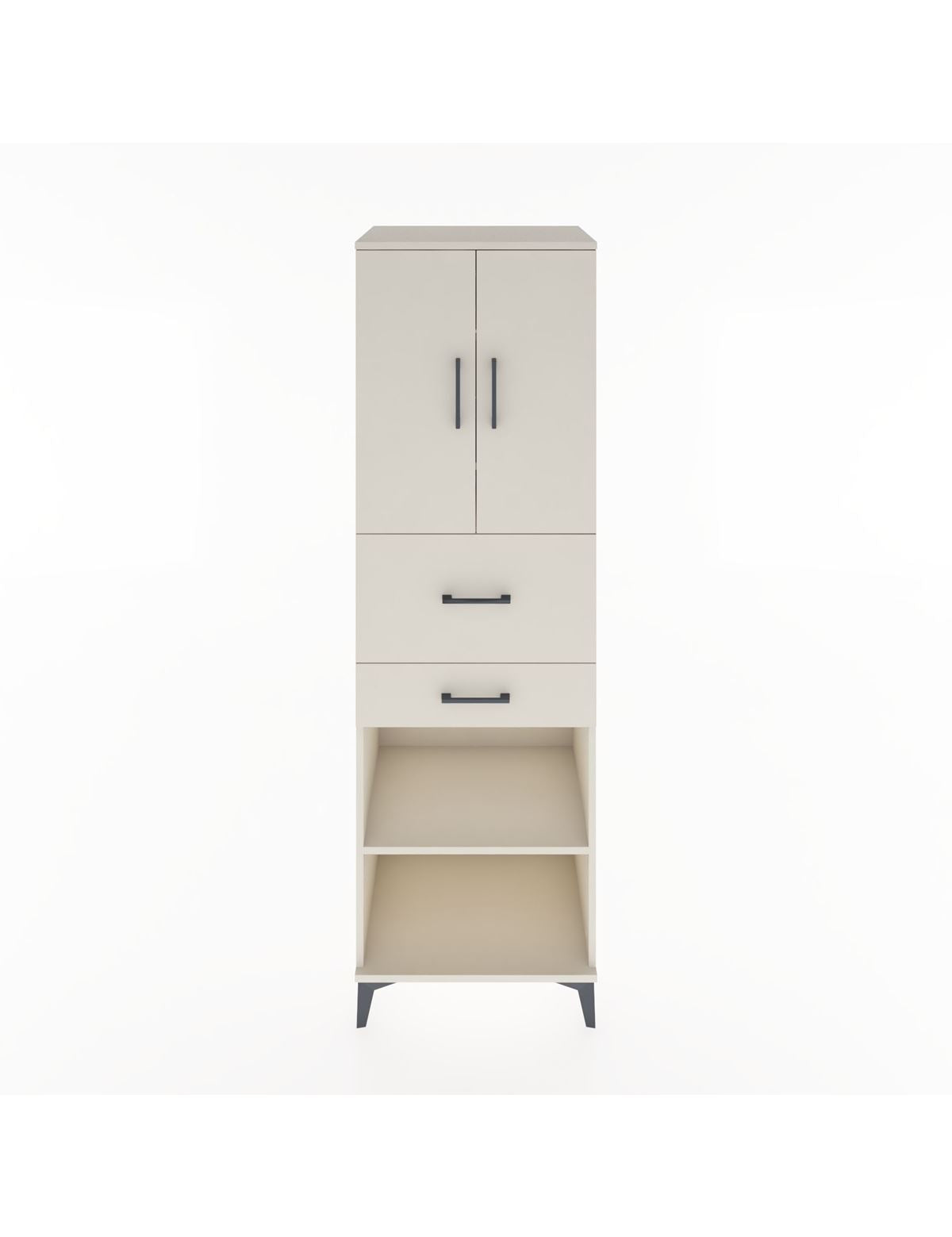 Hyperion Dolap 4 Raflı 2 Çekmeceli 2 Kapaklı 60x44x195 Aytaşı-Aytaşı