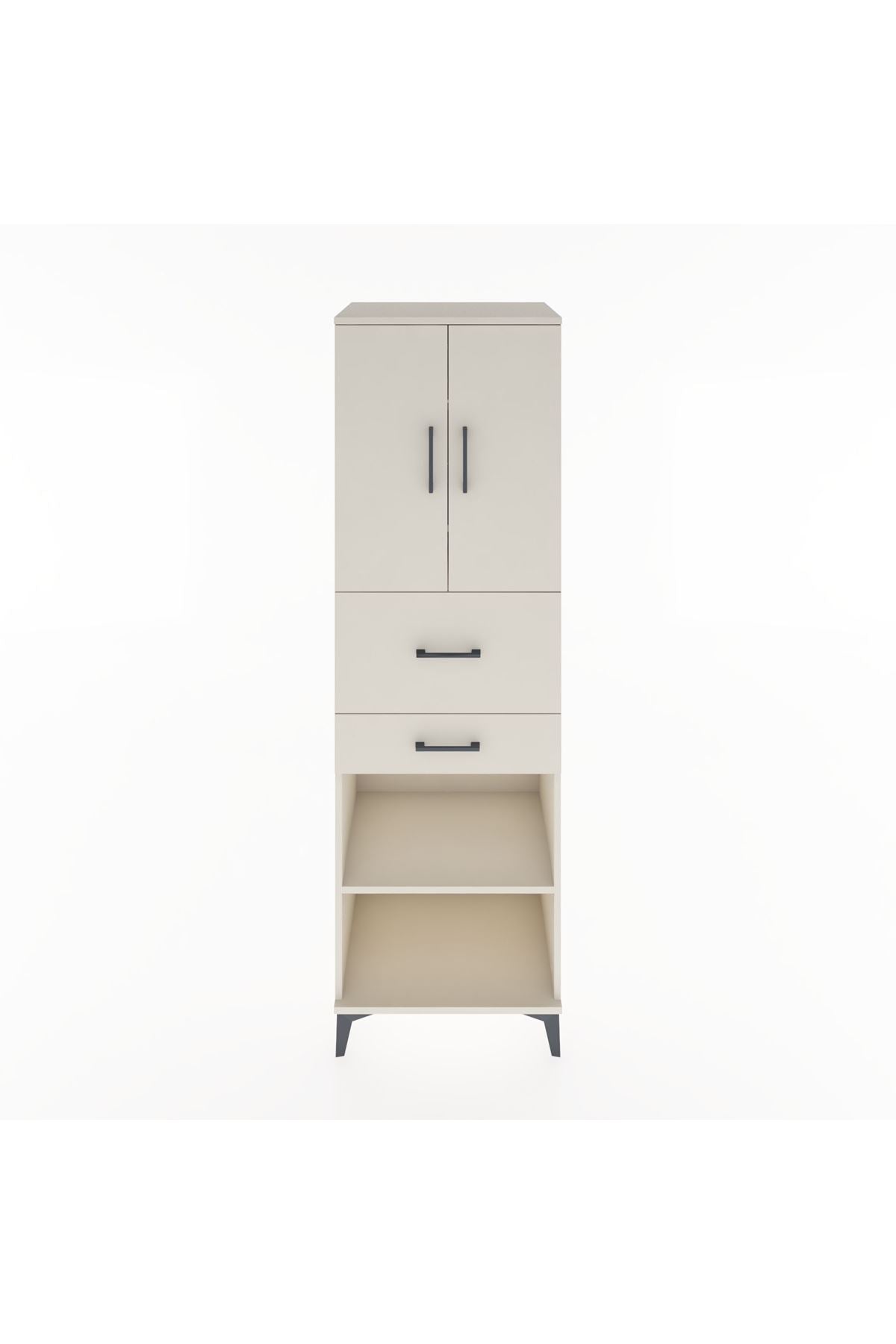 Hyperion Dolap 4 Raflı 2 Çekmeceli 2 Kapaklı 60x44x195 Aytaşı-Aytaşı