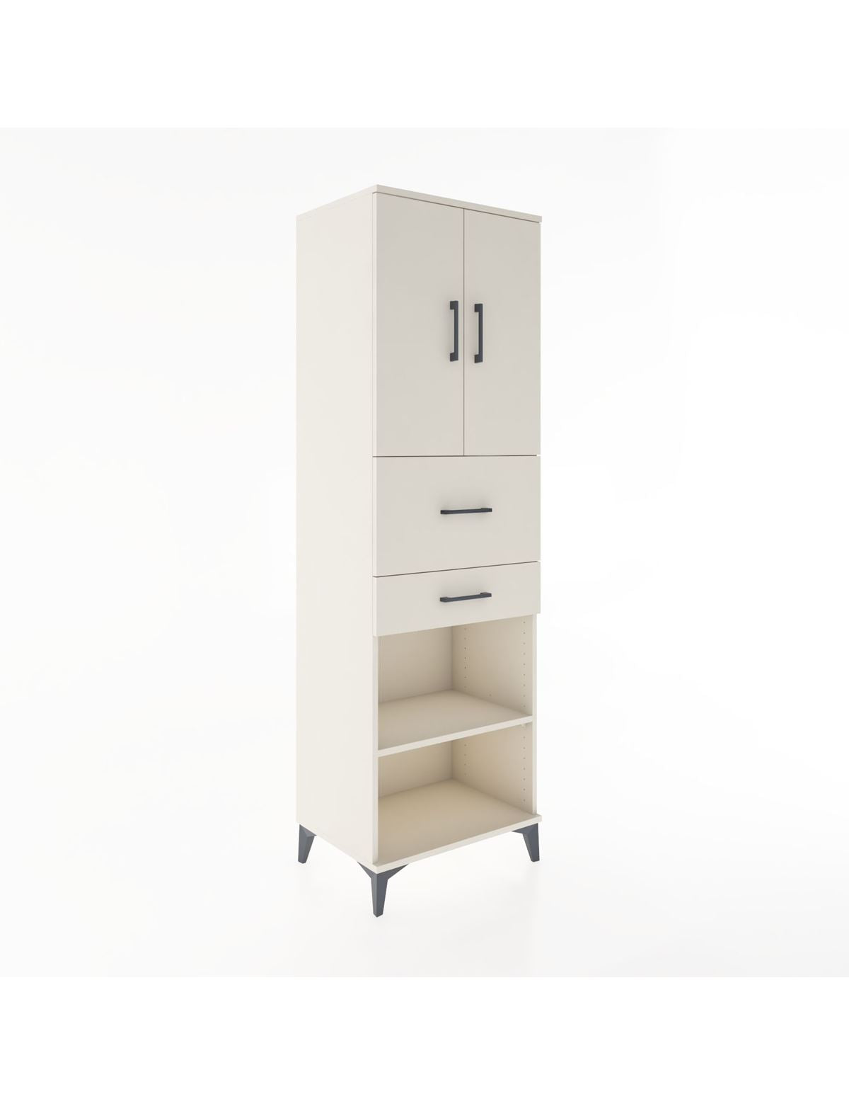 Hyperion Dolap 4 Raflı 2 Çekmeceli 2 Kapaklı 60x44x195 Aytaşı-Aytaşı