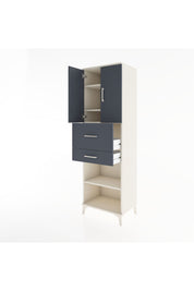 Hyperion Dolap 4 Raflı 2 Çekmeceli 2 Kapaklı 60x44x195 Aytaşı-Antrasit