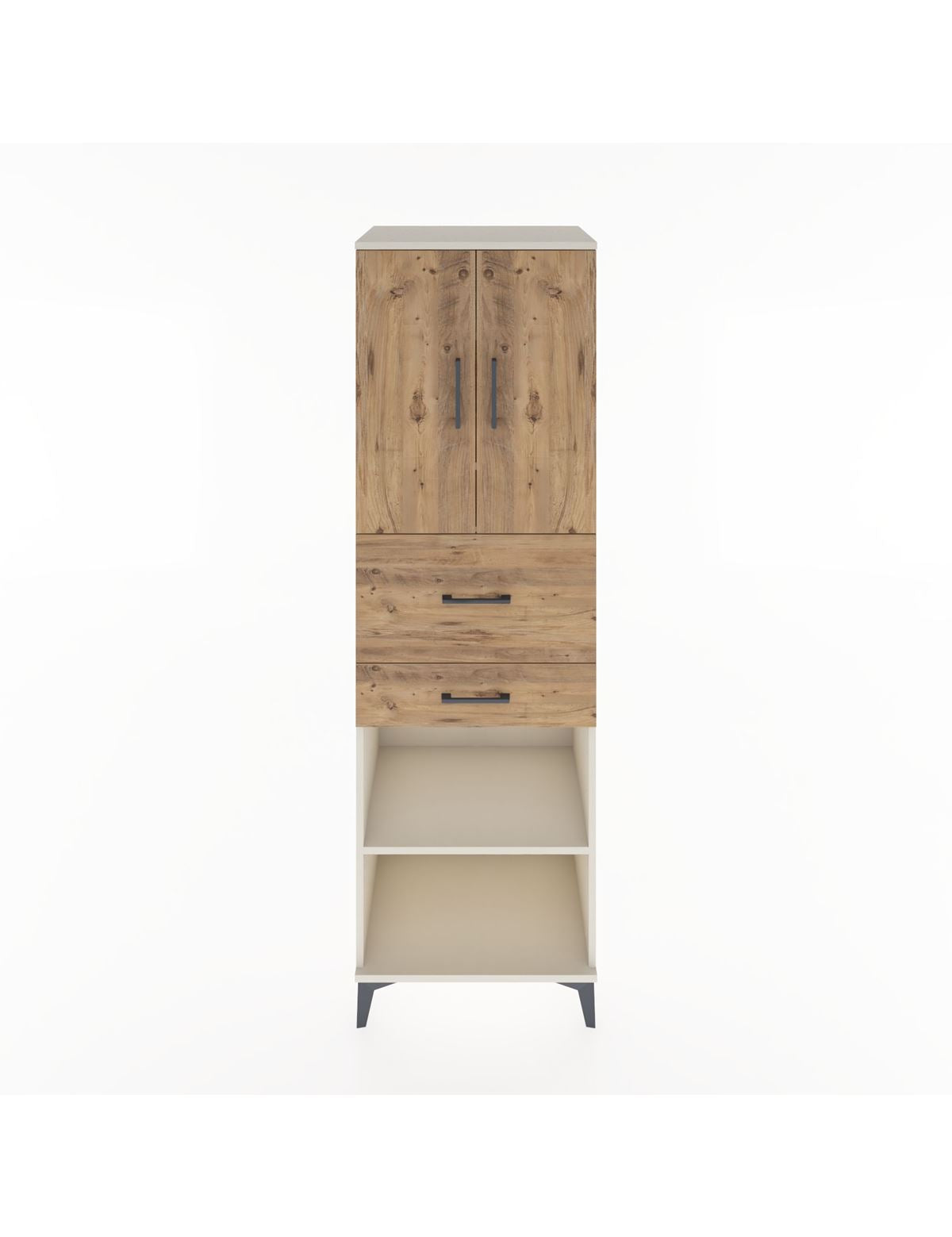 Hyperion Dolap 4 Raflı 2 Çekmeceli 2 Kapaklı 60x44x195 Aytaşı-Çam