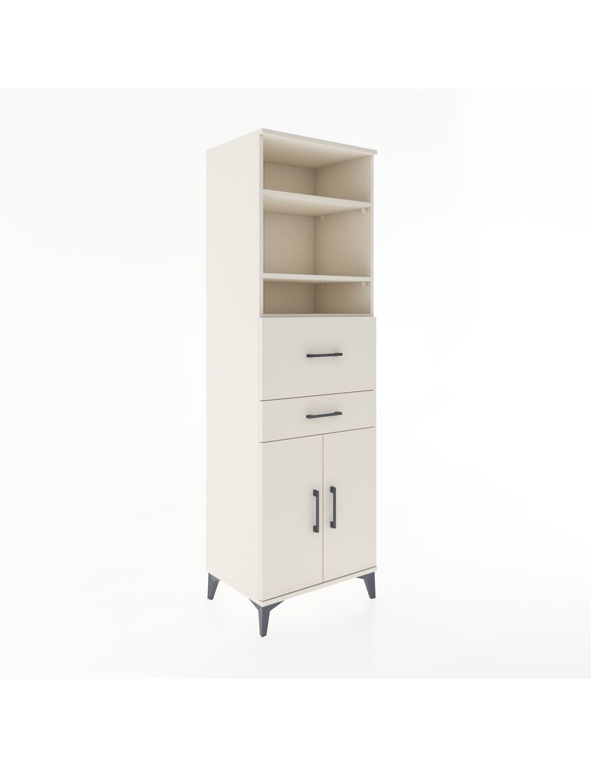 Hyperion Dolap 4 Raflı 2 Çekmeceli 2 Kapaklı 60x44x195 Aytaşı-Aytaşı