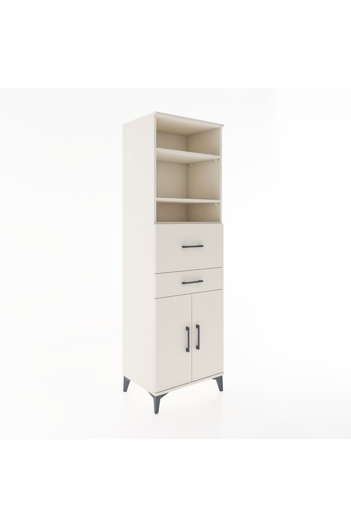 Hyperion Dolap 4 Raflı 2 Çekmeceli 2 Kapaklı 60x44x195 Aytaşı-Aytaşı