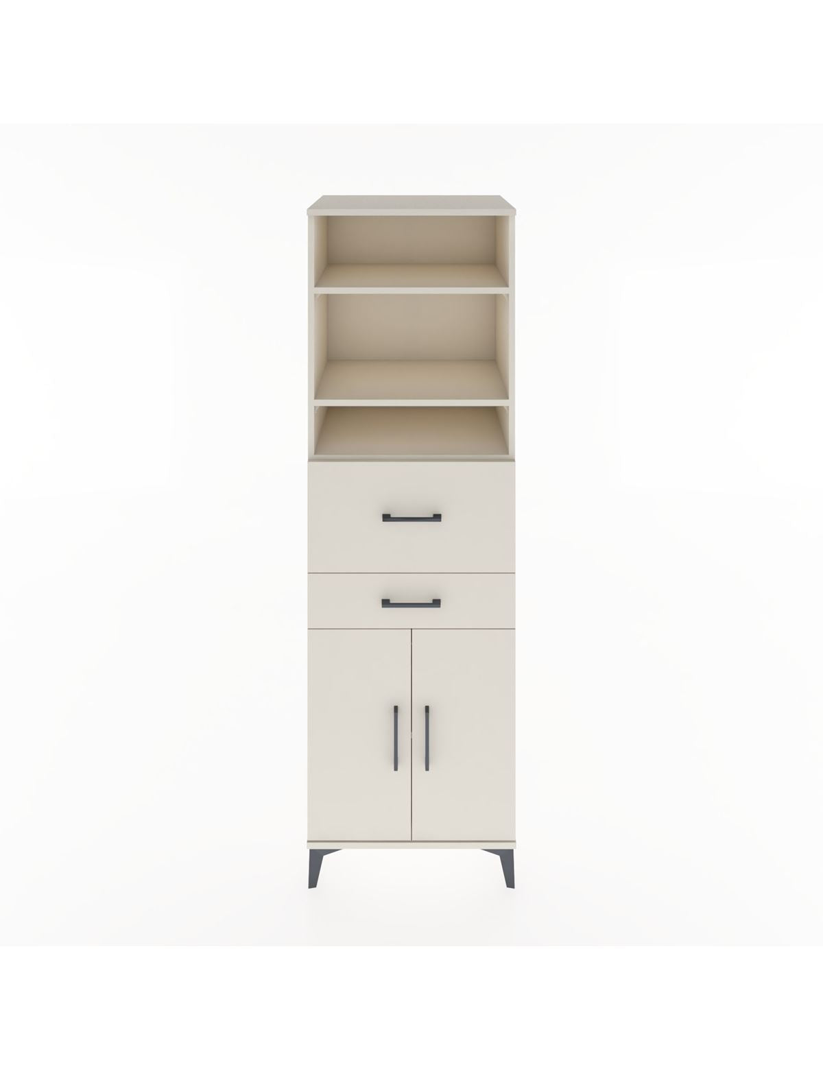 Hyperion Dolap 4 Raflı 2 Çekmeceli 2 Kapaklı 60x44x195 Aytaşı-Aytaşı