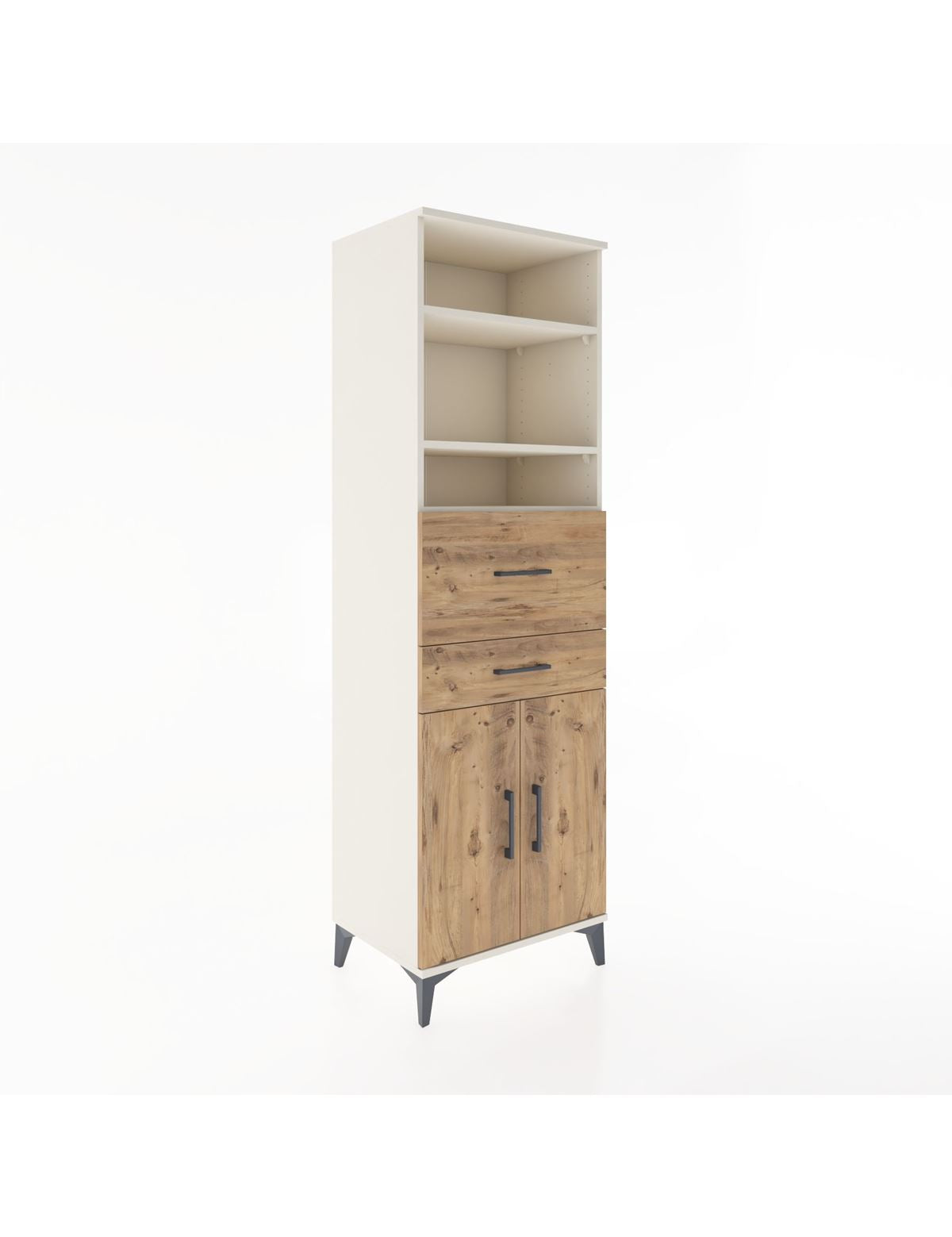 Hyperion Dolap 4 Raflı 2 Çekmeceli 2 Kapaklı 60x44x195 Aytaşı-Çam