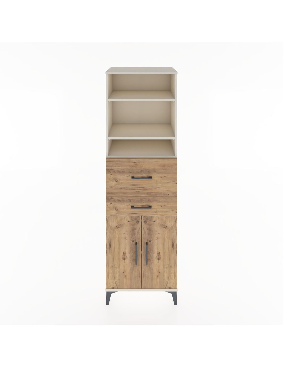 Hyperion Dolap 4 Raflı 2 Çekmeceli 2 Kapaklı 60x44x195 Aytaşı-Çam