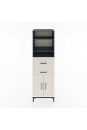Hyperion Dolap 4 Raflı 2 Çekmeceli 2 Kapaklı 60x44x195 Antrasit-Aytaşı