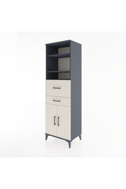 Hyperion Dolap 4 Raflı 2 Çekmeceli 2 Kapaklı 60x44x195 Antrasit-Aytaşı