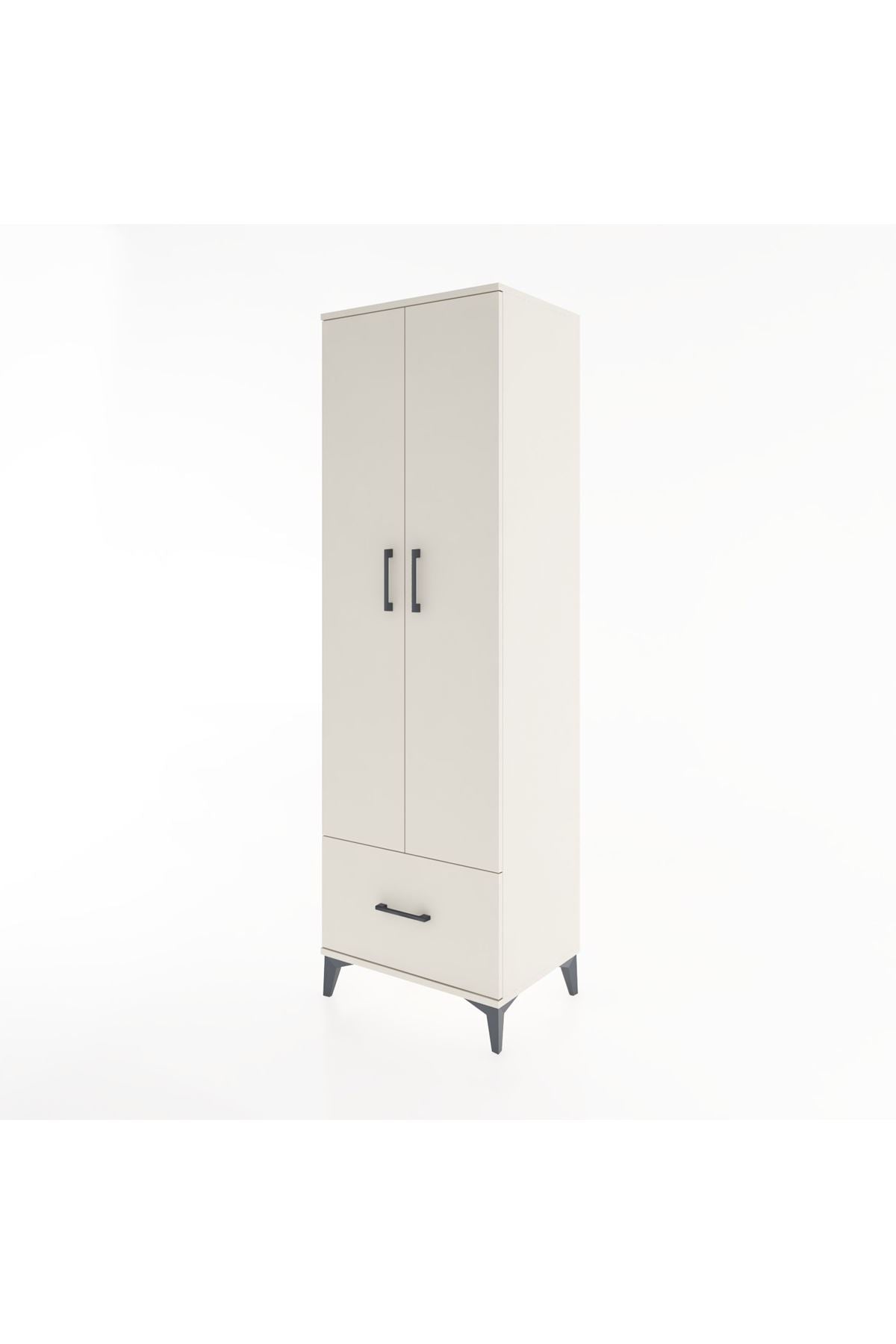 Hyperion Dolap 3 Raflı Tek Çekmeceli Tek Askılı 60x44x195 Aytaşı-Aytaşı