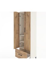 Hyperion Dolap 3 Raflı Tek Çekmeceli Tek Askılı 60x44x195 Aytaşı-Çam