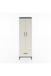 Hyperion Dolap 3 Raflı Tek Çekmeceli Tek Askılı 60x44x195 Antrasit-Aytaşı