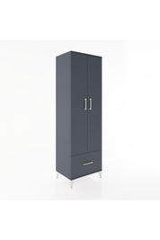 Hyperion Dolap 3 Raflı Tek Çekmeceli Tek Askılı 60x44x195 Antrasit-Antrasit