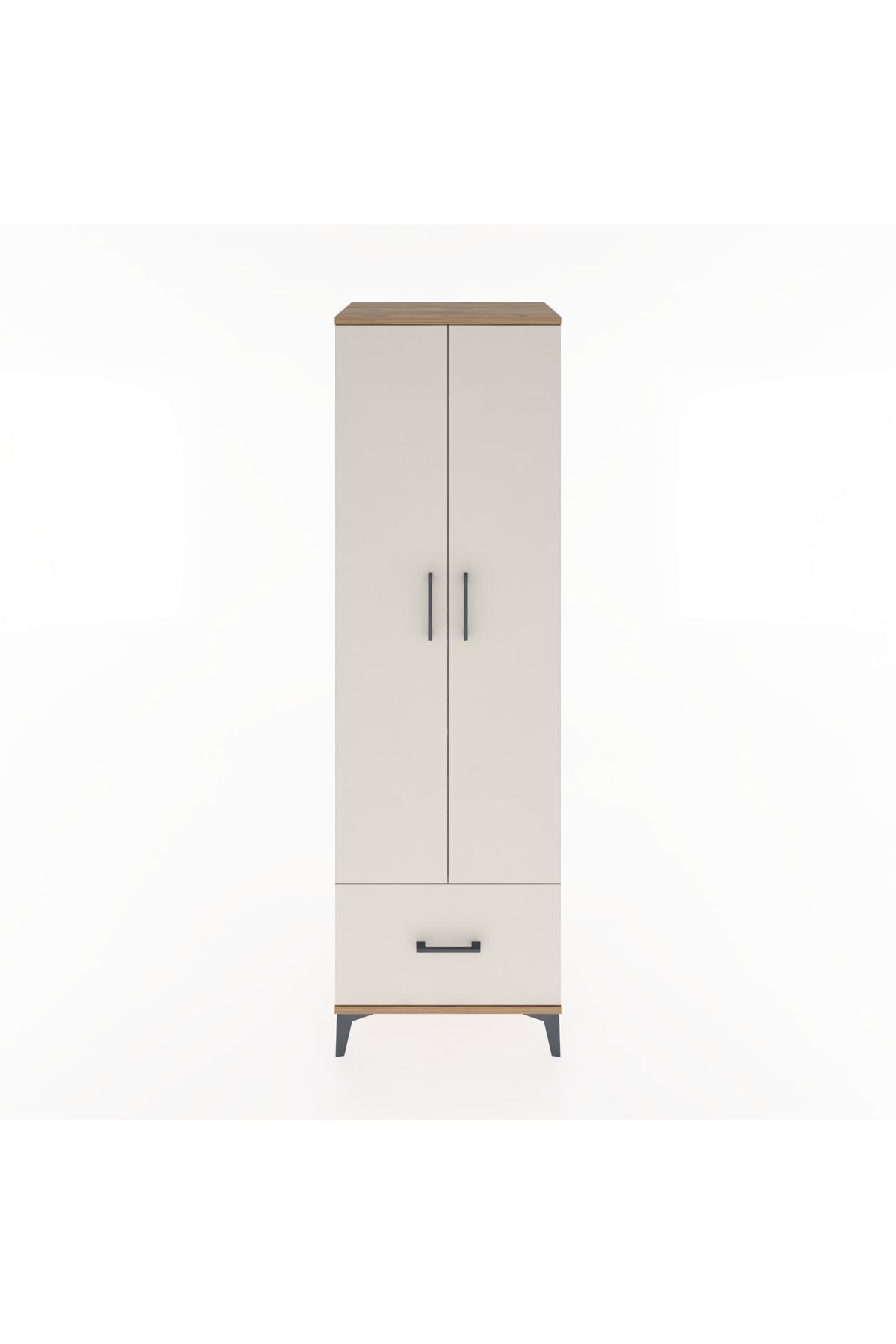 Hyperion Dolap 3 Raflı Tek Çekmeceli Tek Askılı 60x44x195 Çam-Aytaşı