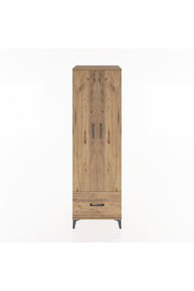 Hyperion Dolap 3 Raflı Tek Çekmeceli Tek Askılı 60x44x195 Çam-Çam