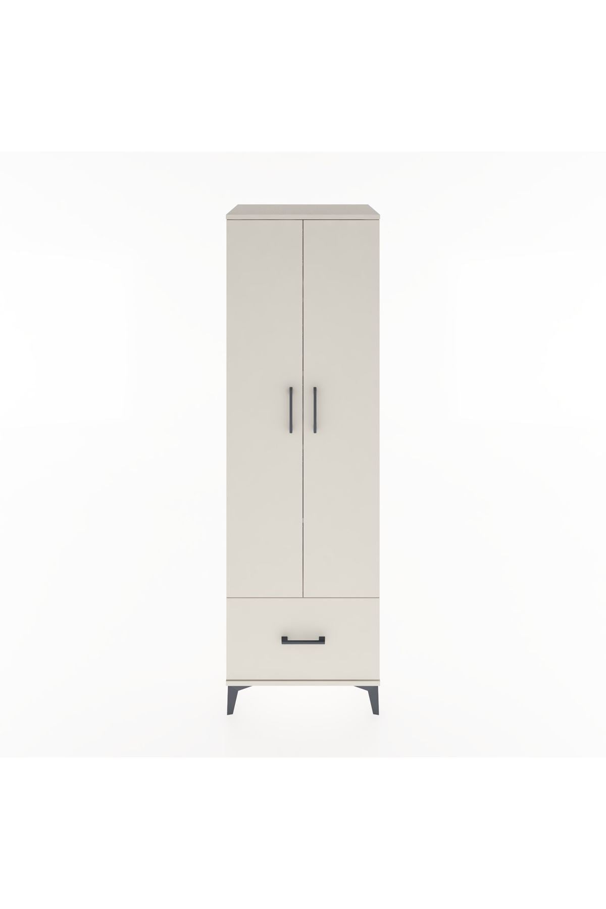 Hyperion Dolap 5 Raflı Tek Çekmeceli 2 Kapaklı 60x44x195 Aytaşı-Aytaşı